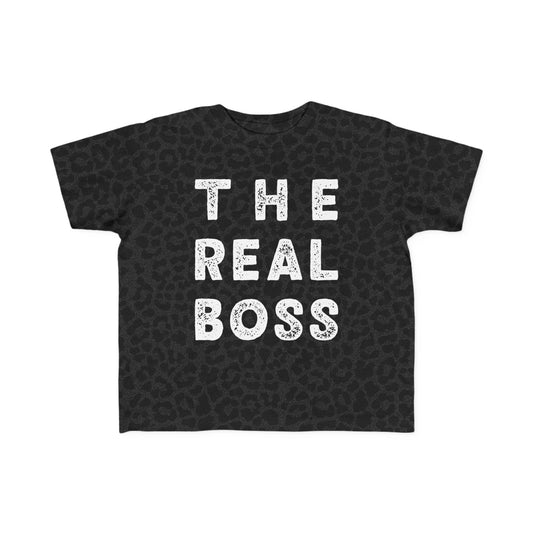 The Real Boss Toddler T-Shirt – Funny Family Matching Tee, Picnics, Birthday Photos, or Vacations
