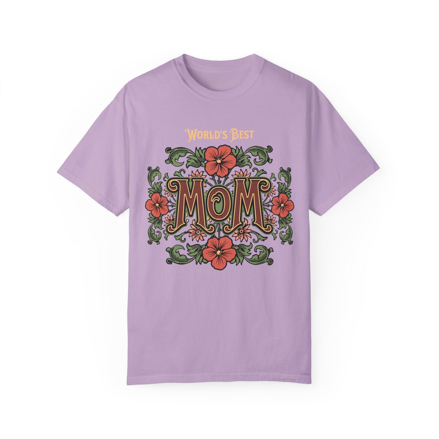 World’s Best Mom | Vintage Floral Comfort Colors® T-Shirt