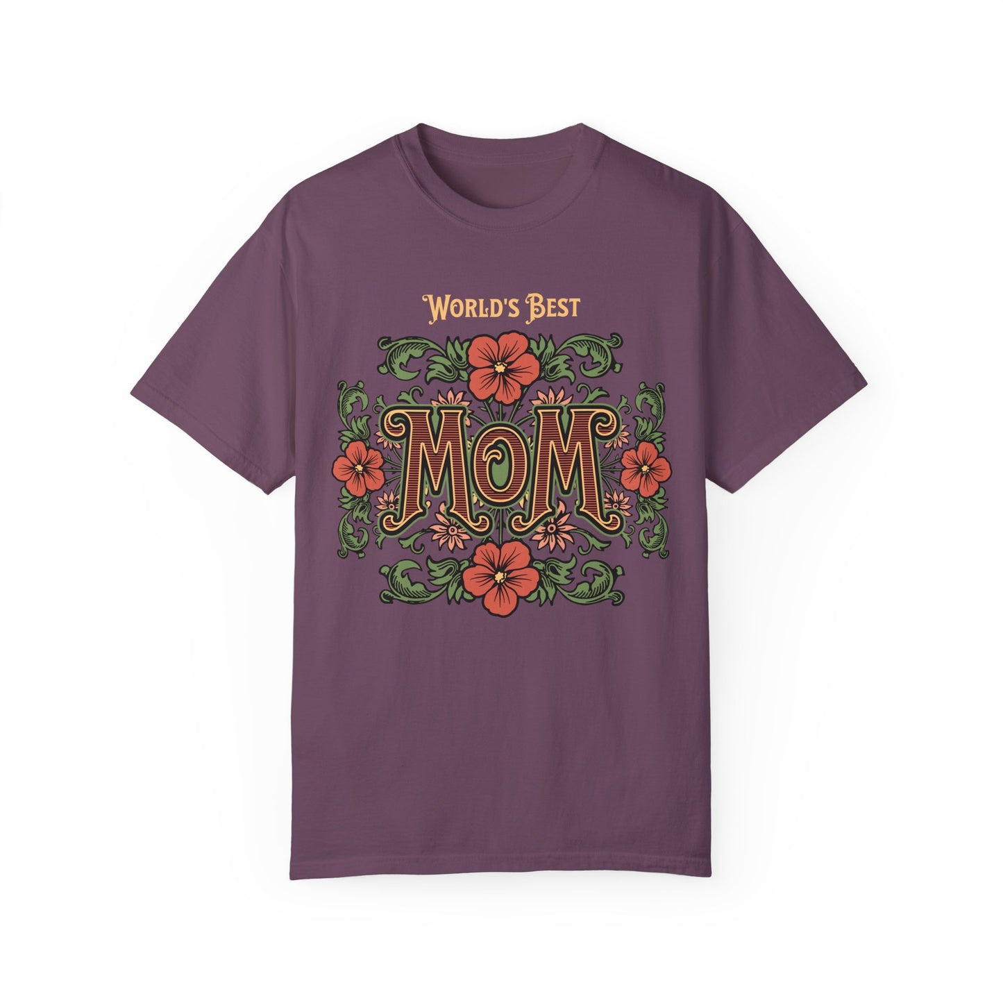 World’s Best Mom | Vintage Floral Comfort Colors® T-Shirt