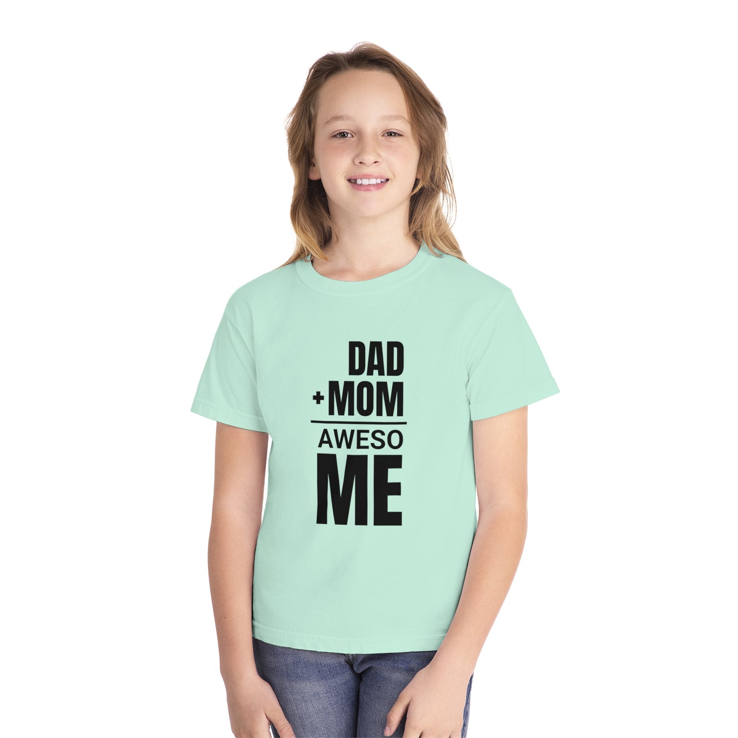 Dad + Mom = (Aweso)Me – Funny Math Youth T-Shirt
