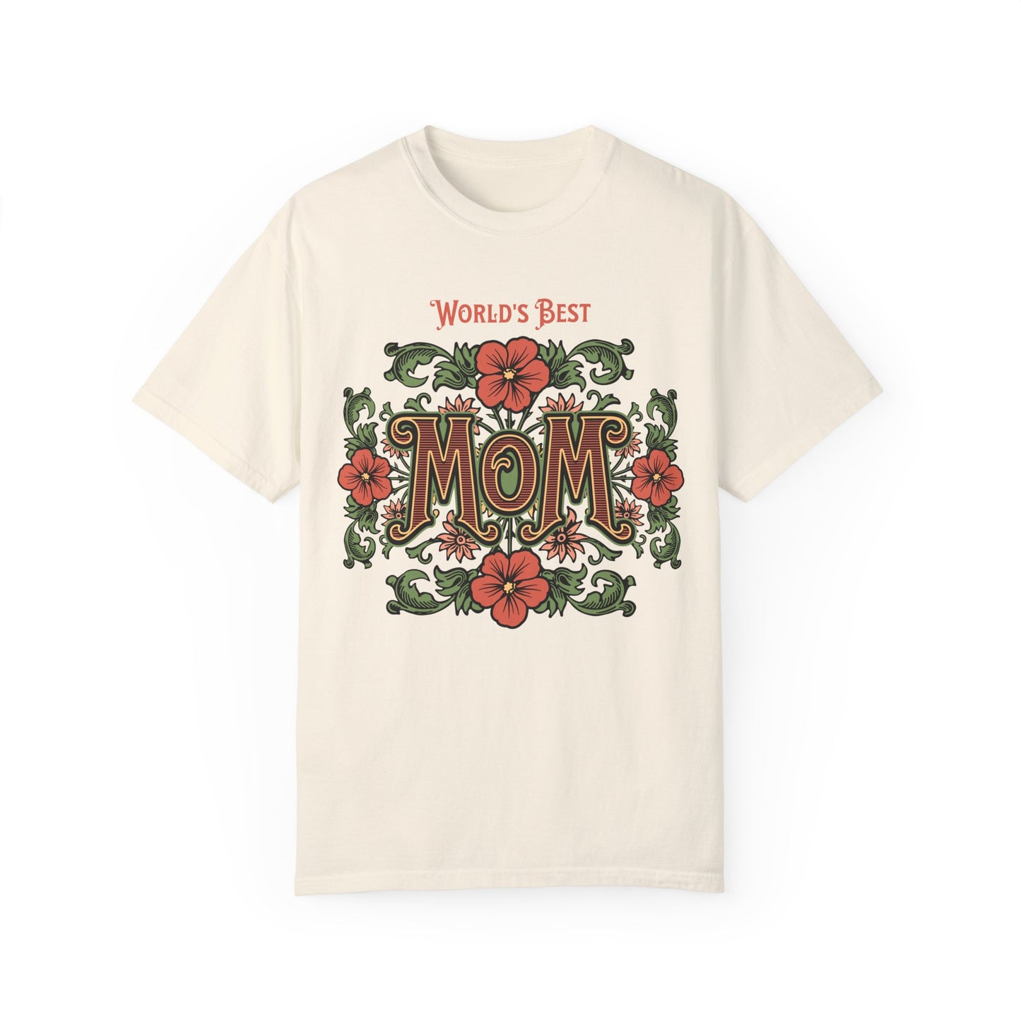 World’s Best Mom | Vintage Floral Comfort Colors® T-Shirt