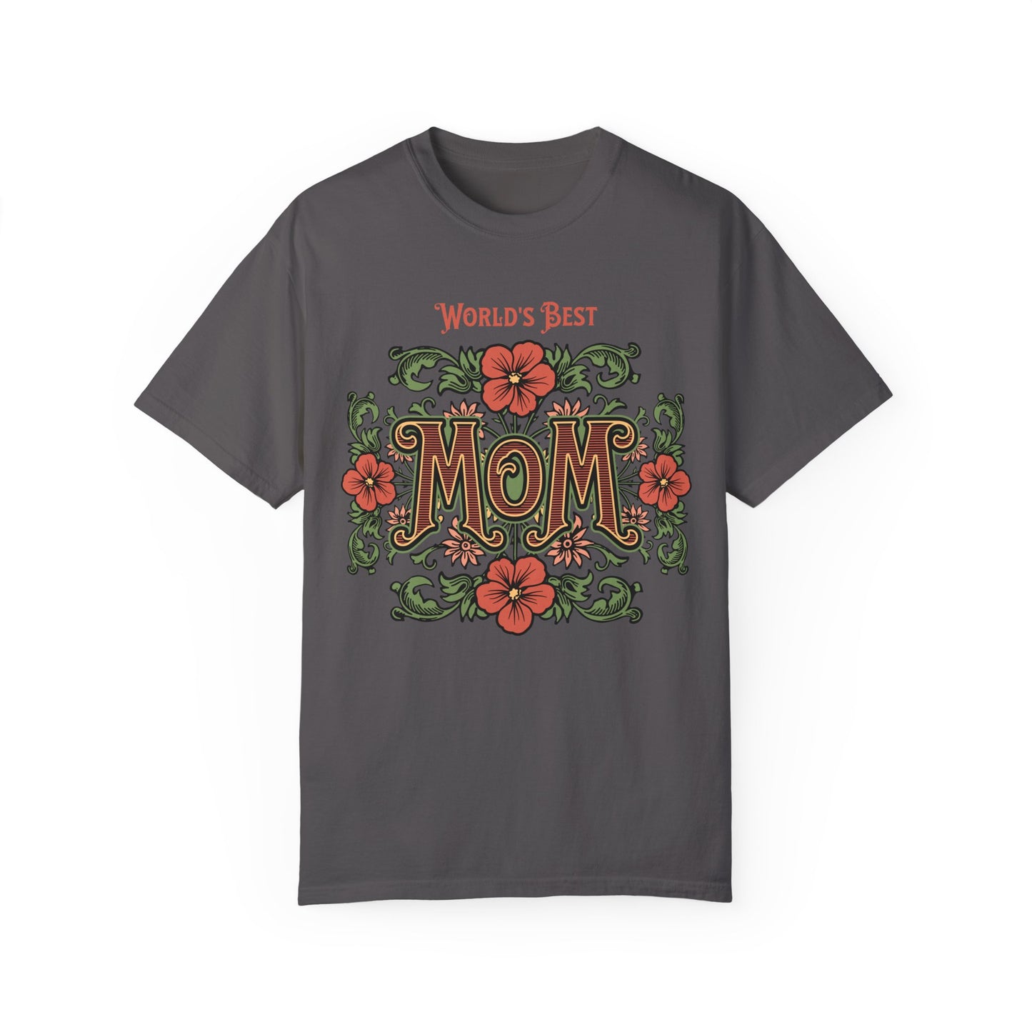 World’s Best Mom | Vintage Floral Comfort Colors® T-Shirt