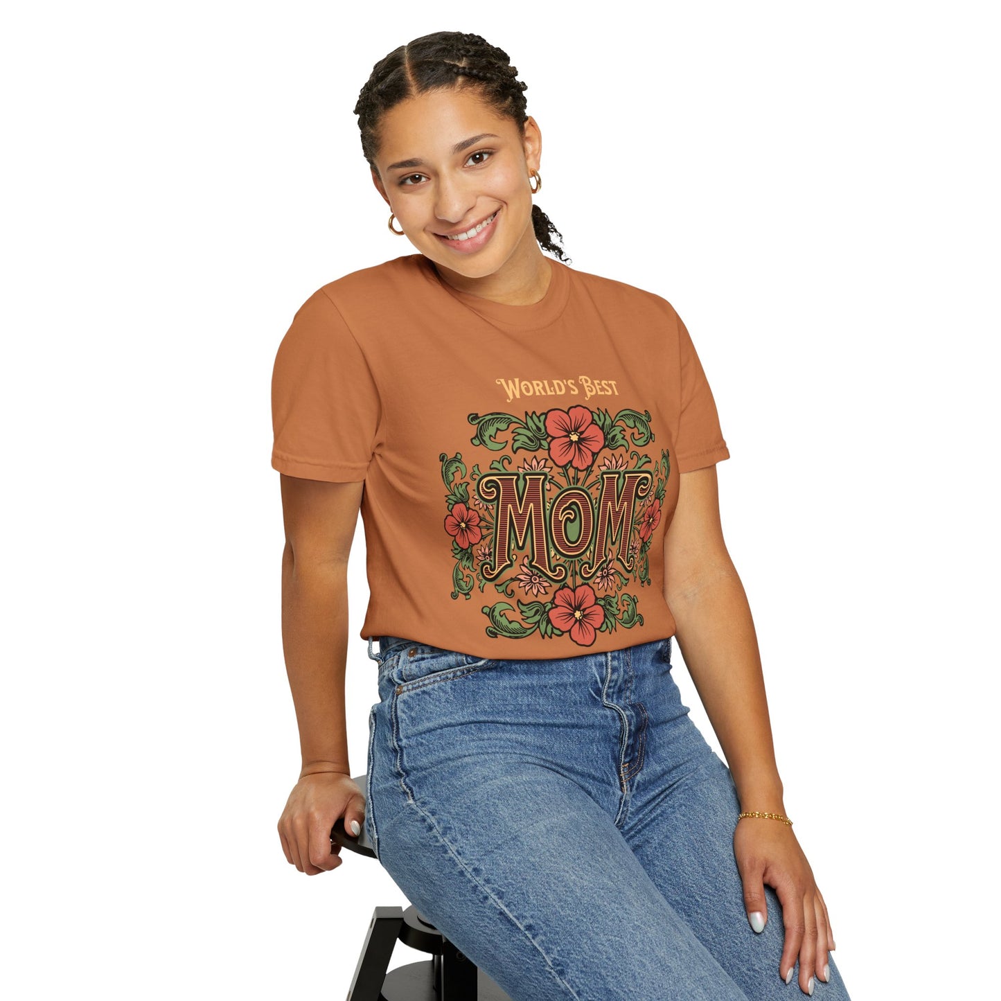 World’s Best Mom | Vintage Floral Comfort Colors® T-Shirt