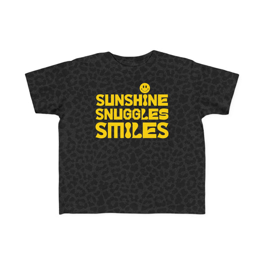 Sunshine Snuggles Smiles Toddler T-Shirt | Cute Matching Family Tee, Everyday Playwear