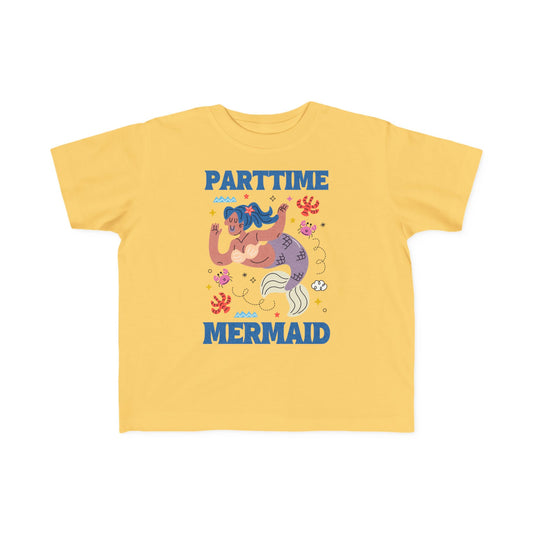 Part-Time Mermaid Toddler T-Shirt | Cute Beach Shirt for Girls, Swimming Tee, Summer Gift