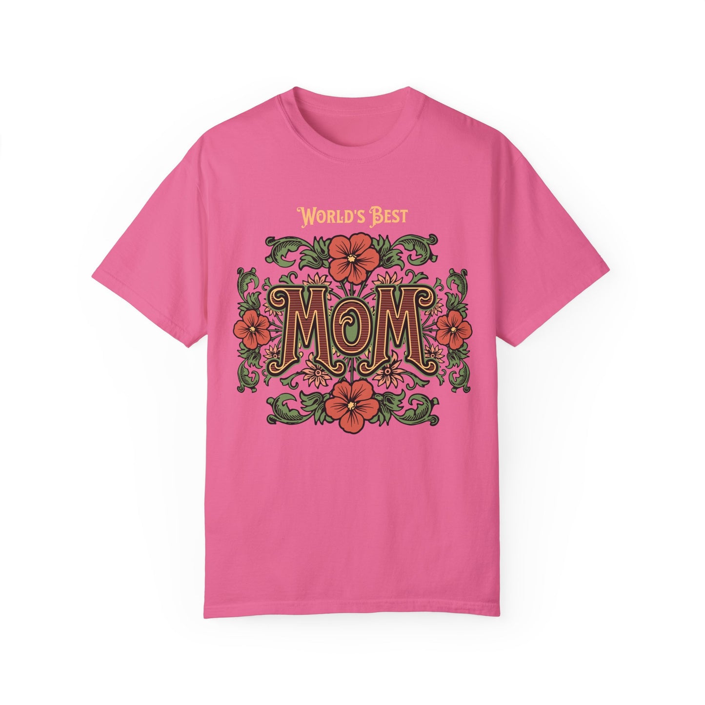 World’s Best Mom | Vintage Floral Comfort Colors® T-Shirt