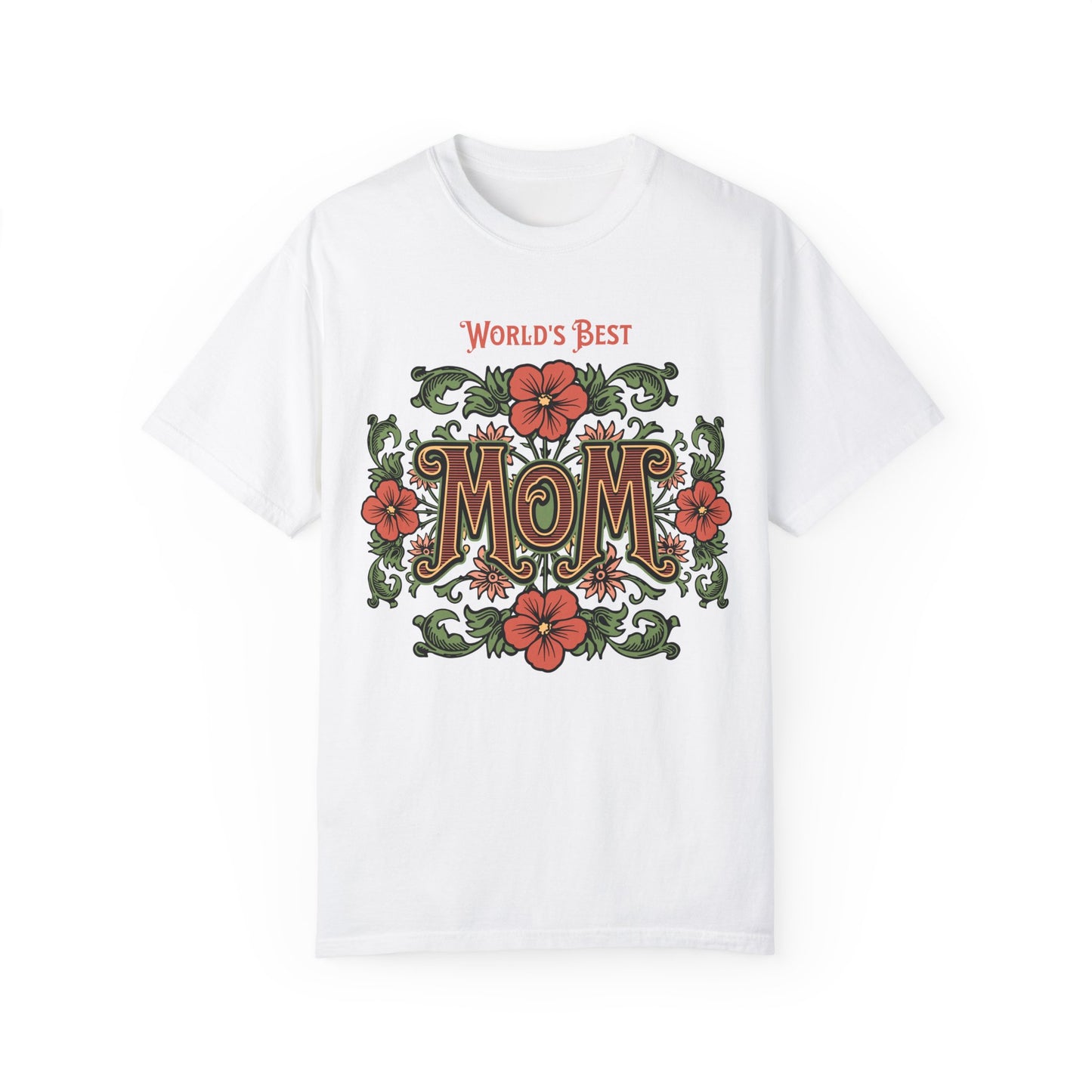 World’s Best Mom | Vintage Floral Comfort Colors® T-Shirt