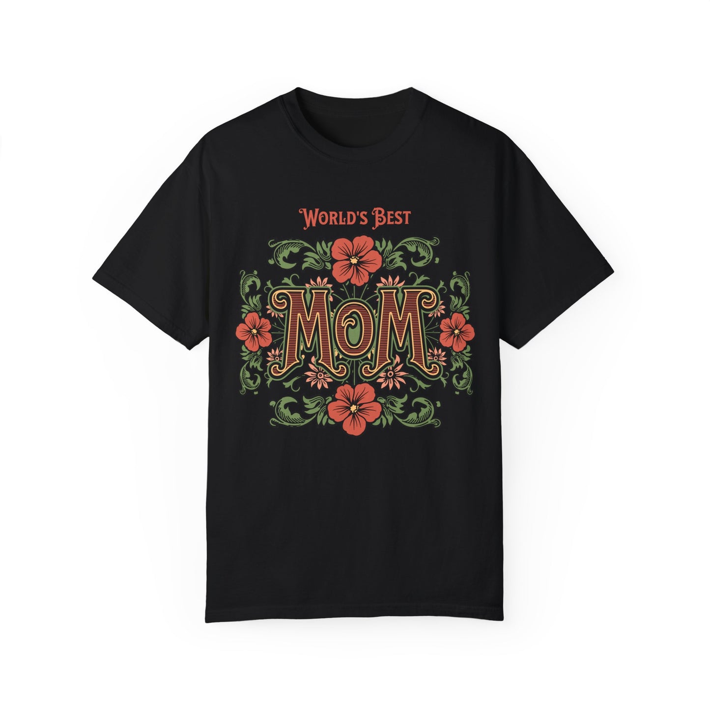 World’s Best Mom | Vintage Floral Comfort Colors® T-Shirt