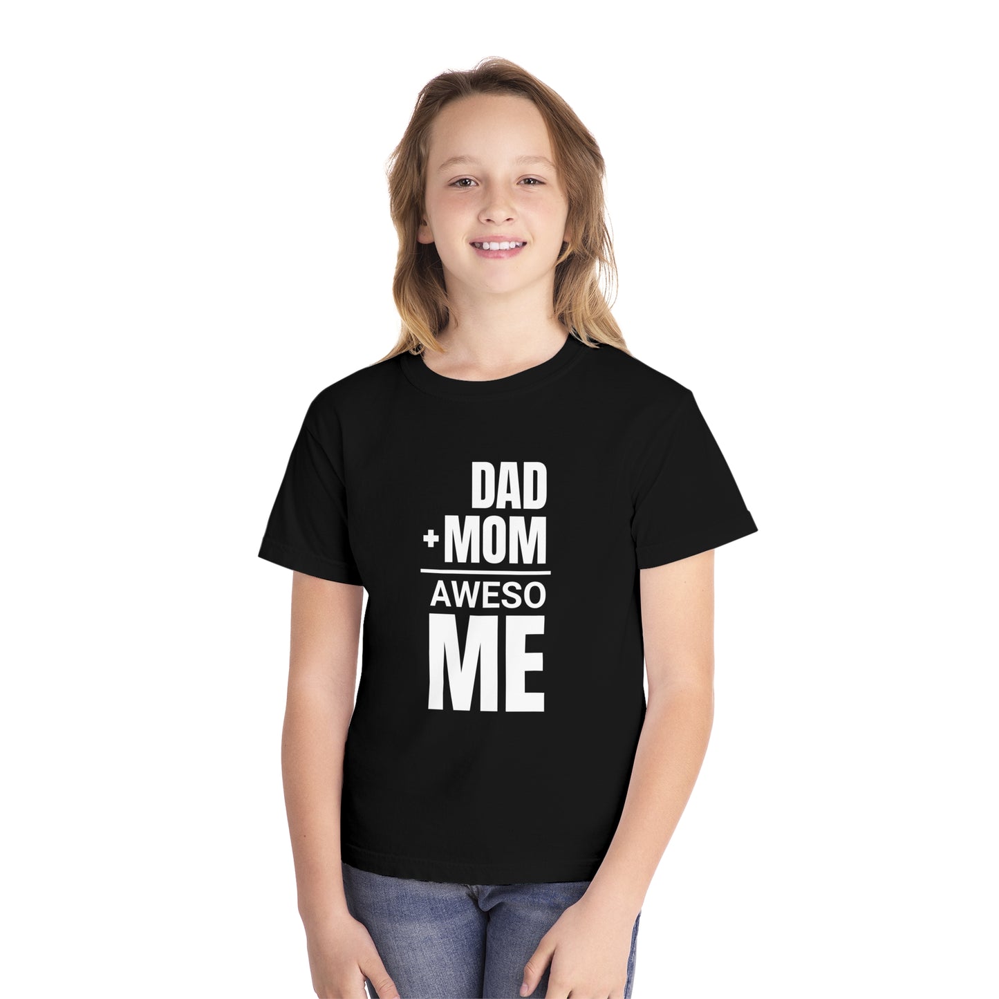 Dad + Mom = (Aweso)Me – Funny Math Youth T-Shirt