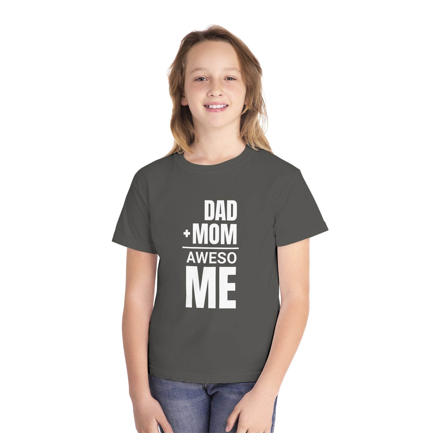 Dad + Mom = (Aweso)Me – Funny Math Youth T-Shirt