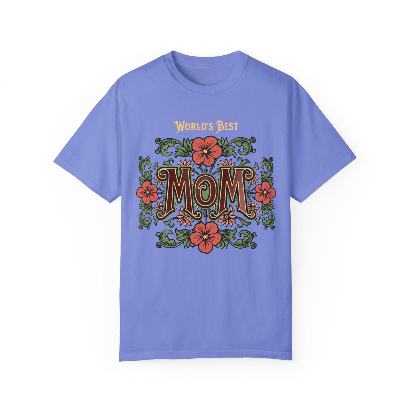 World’s Best Mom | Vintage Floral Comfort Colors® T-Shirt