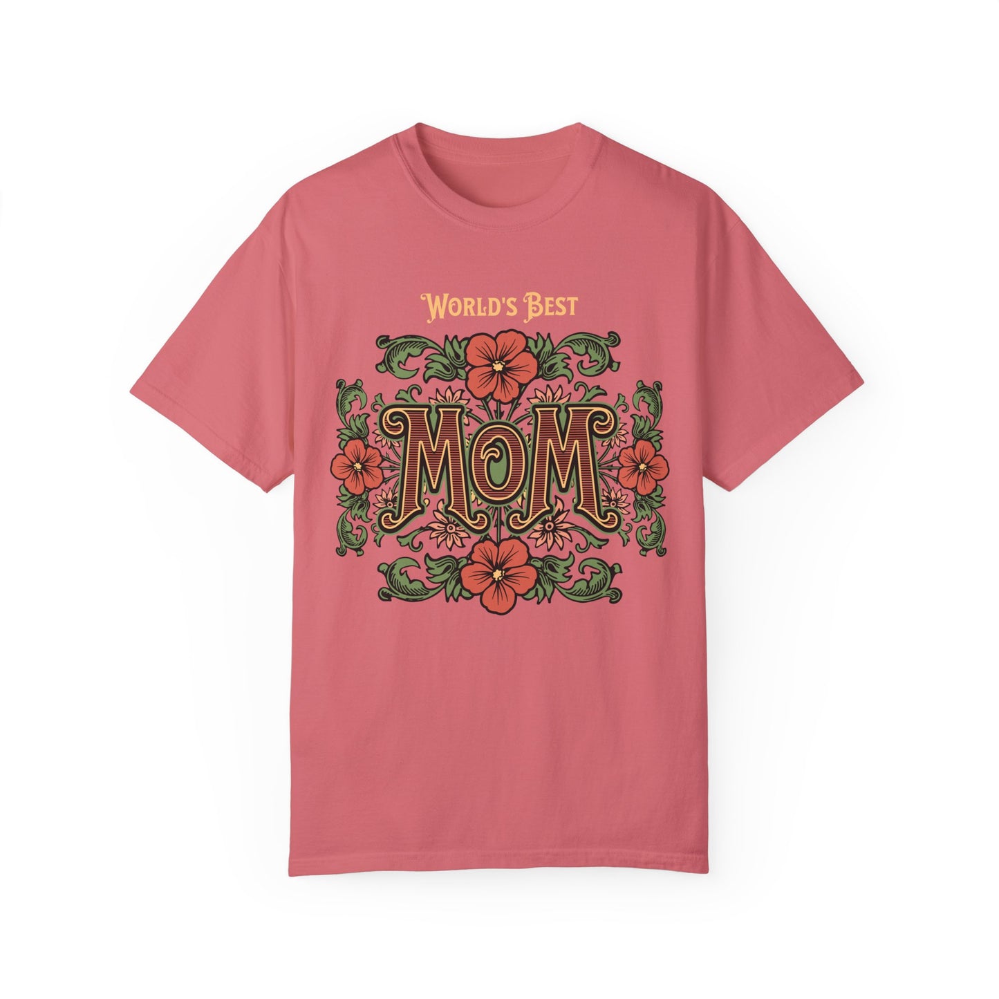 World’s Best Mom | Vintage Floral Comfort Colors® T-Shirt