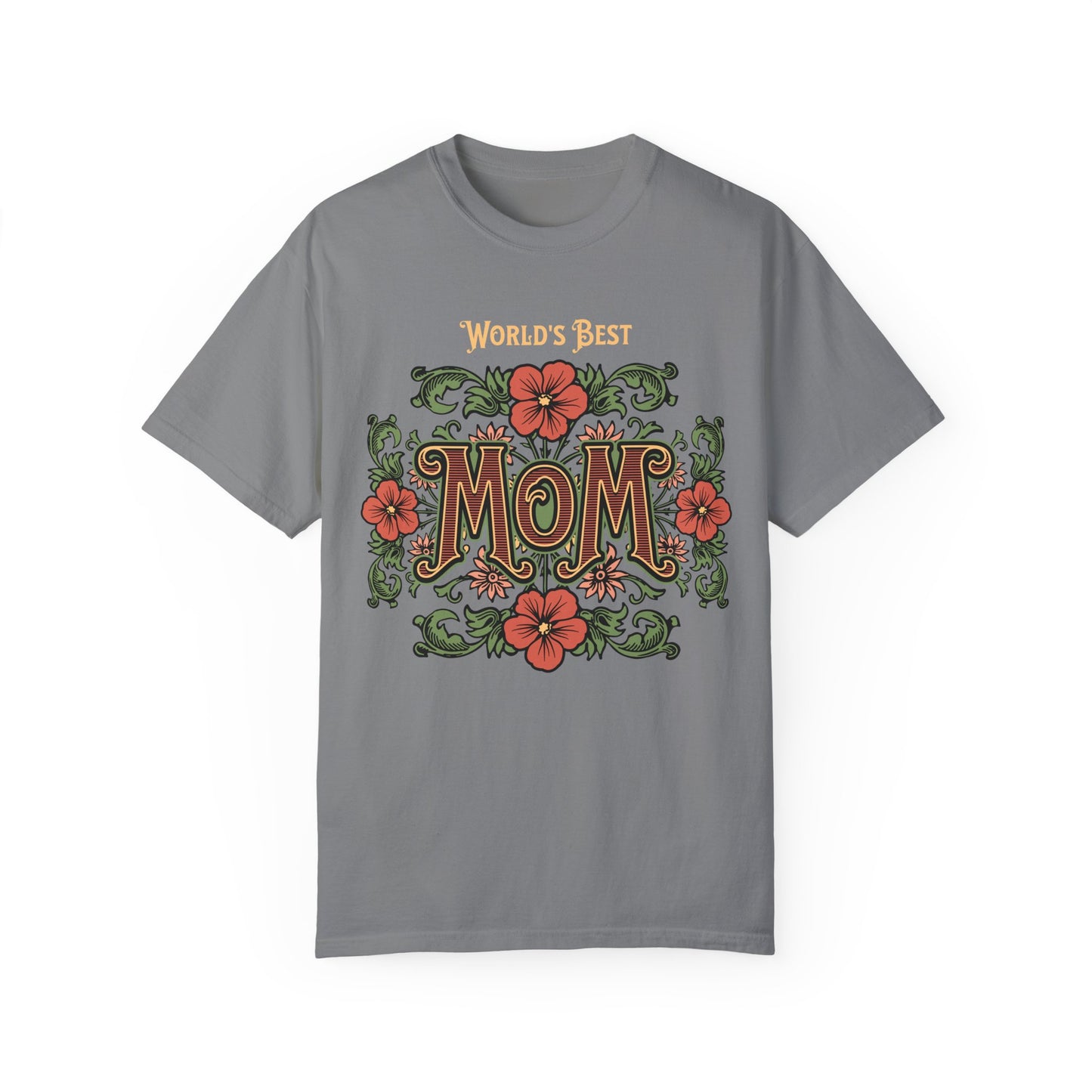World’s Best Mom | Vintage Floral Comfort Colors® T-Shirt
