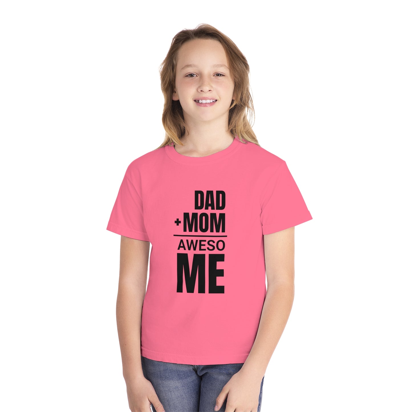 Dad + Mom = (Aweso)Me – Funny Math Youth T-Shirt