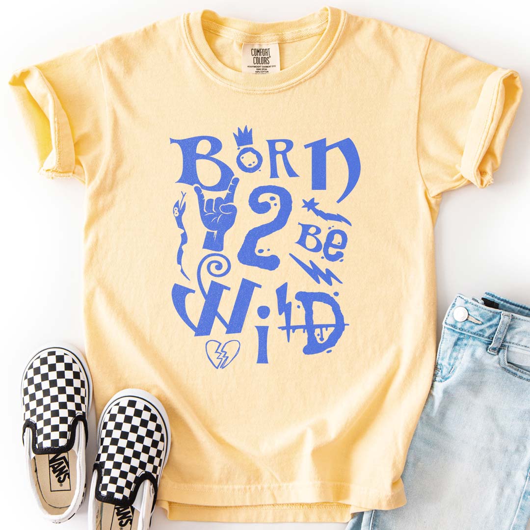 Born 2 Be Wild Youth T-Shirt – Rock-Inspired Tee for Cool Kids