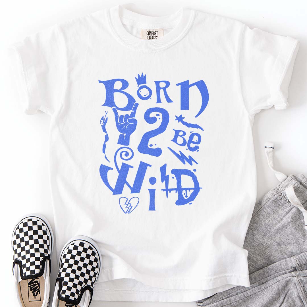 Born 2 Be Wild Youth T-Shirt – Rock-Inspired Tee for Cool Kids