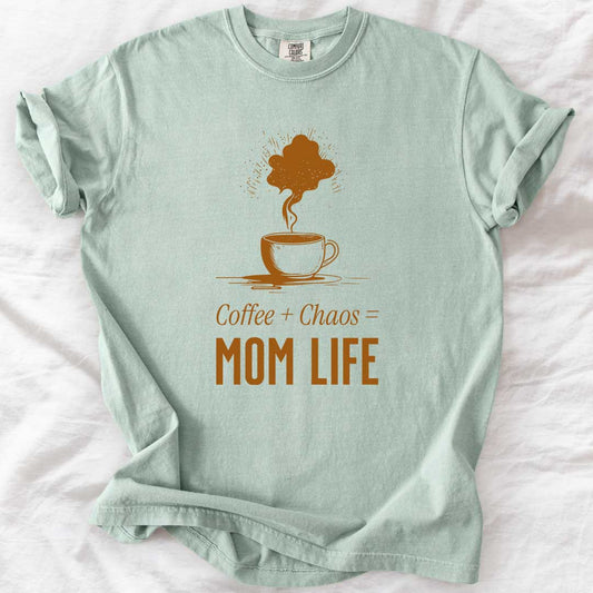 Coffee + Chaos = Mom Life T-Shirt