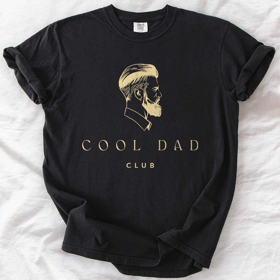 Cool Dad Club – Bearded Dad Illustration T-Shirt