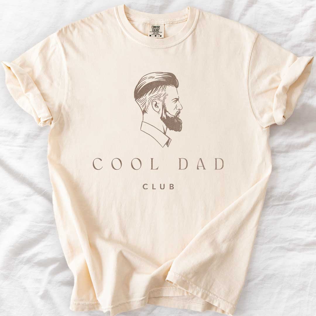 Cool Dad Club – Bearded Dad Illustration T-Shirt