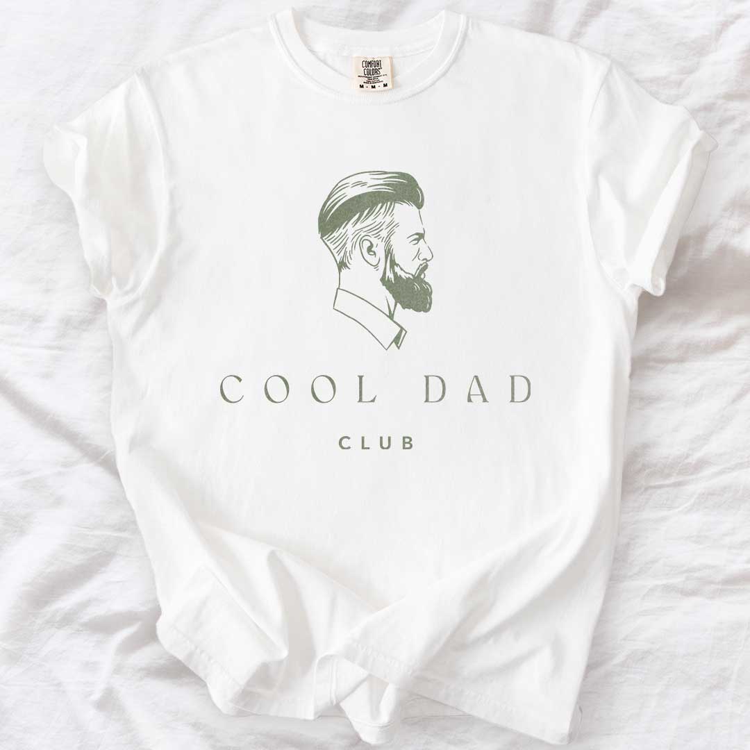 Cool Dad Club – Bearded Dad Illustration T-Shirt