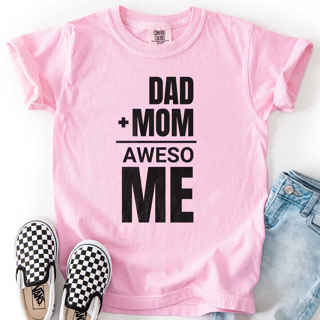Dad + Mom = (Aweso)Me – Funny Math Youth T-Shirt