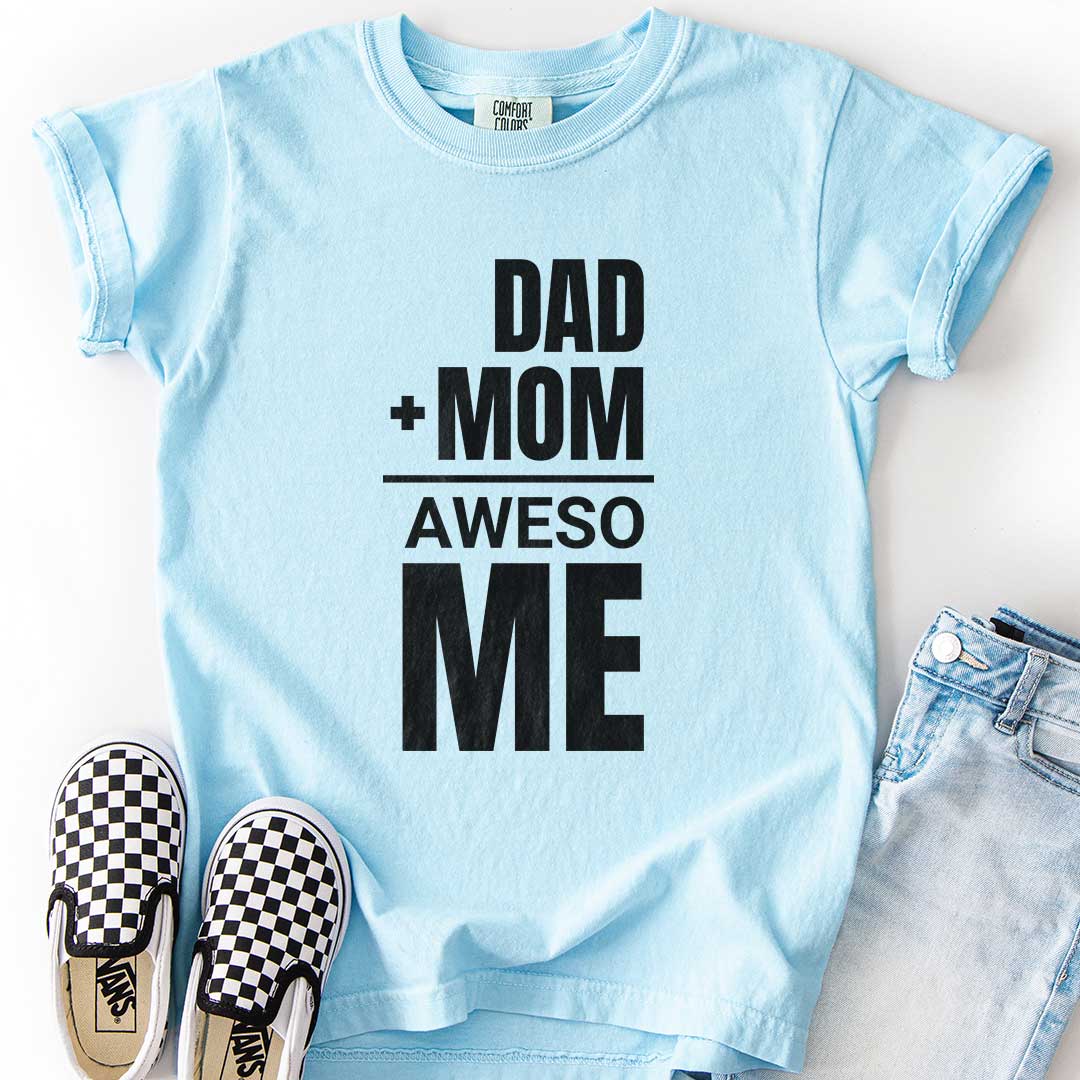 Dad + Mom = (Aweso)Me – Funny Math Youth T-Shirt