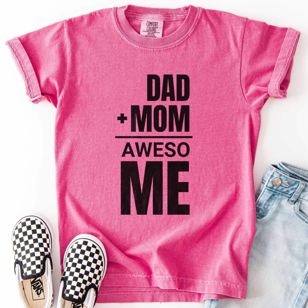 Dad + Mom = (Aweso)Me – Funny Math Youth T-Shirt