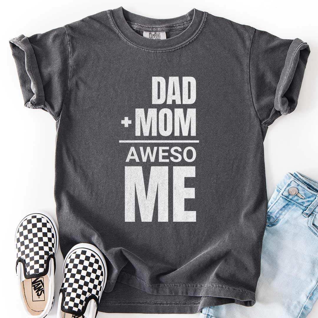 Dad + Mom = (Aweso)Me – Funny Math Youth T-Shirt