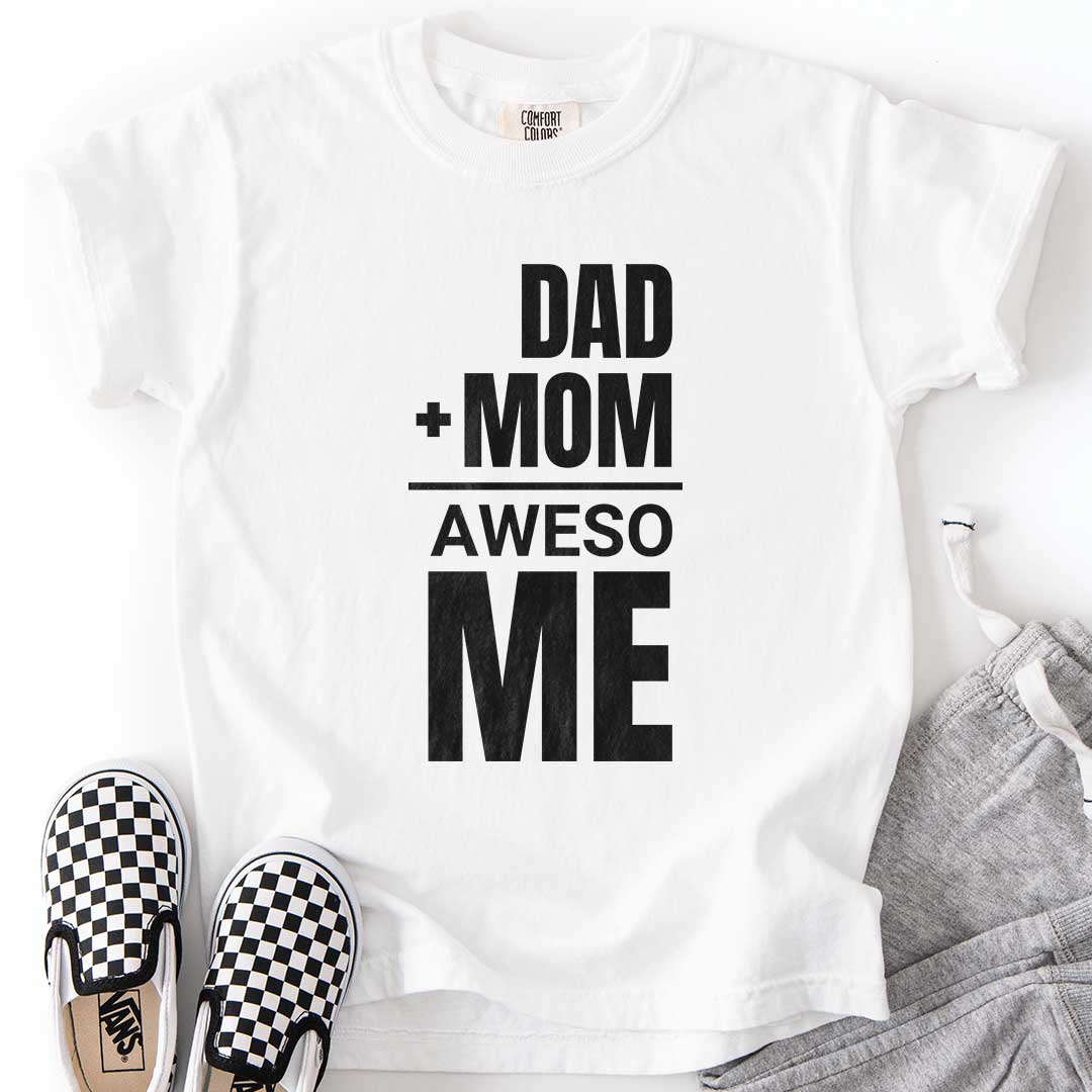 Dad + Mom = (Aweso)Me – Funny Math Youth T-Shirt