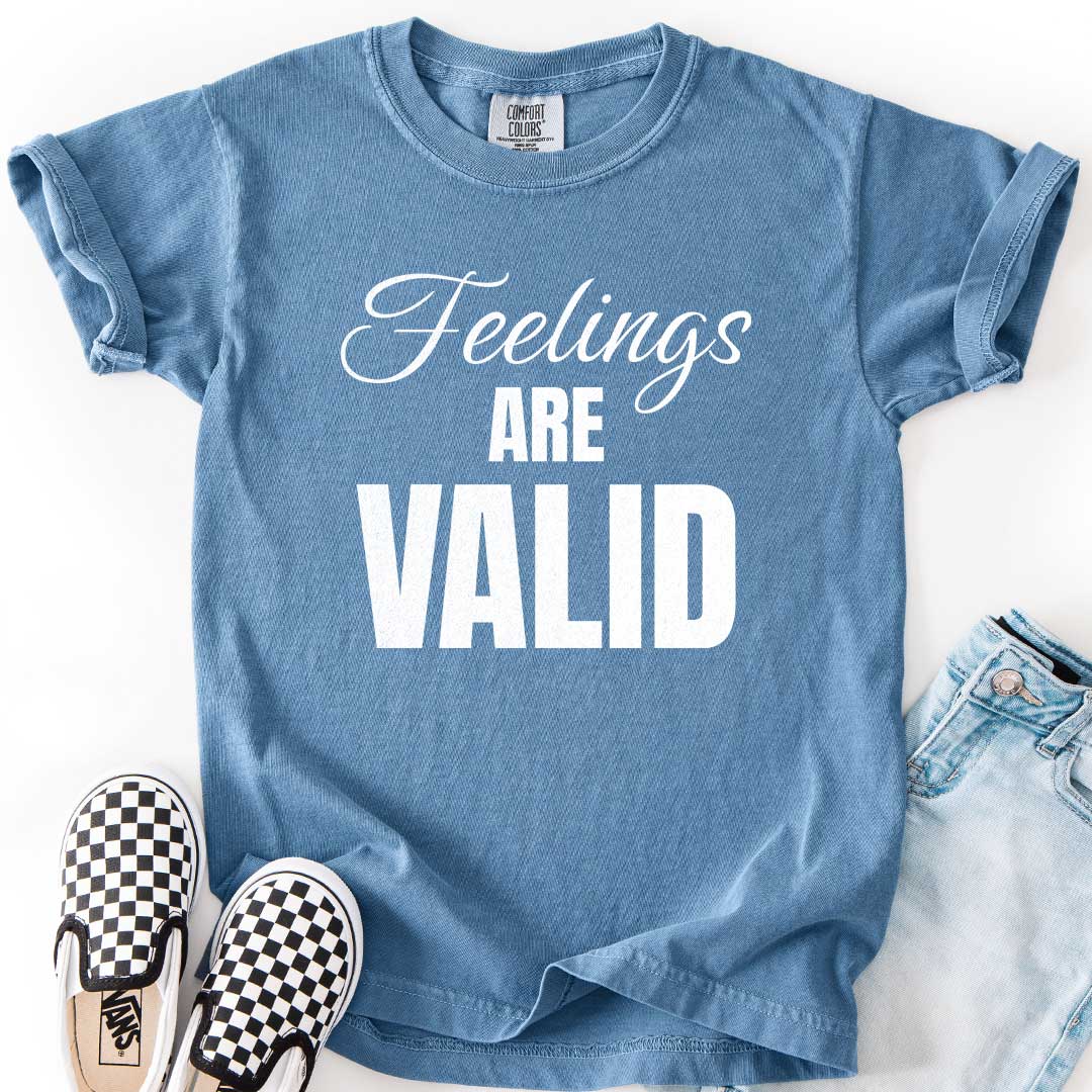 Feelings Are Valid T-Shirt for Caring Kids