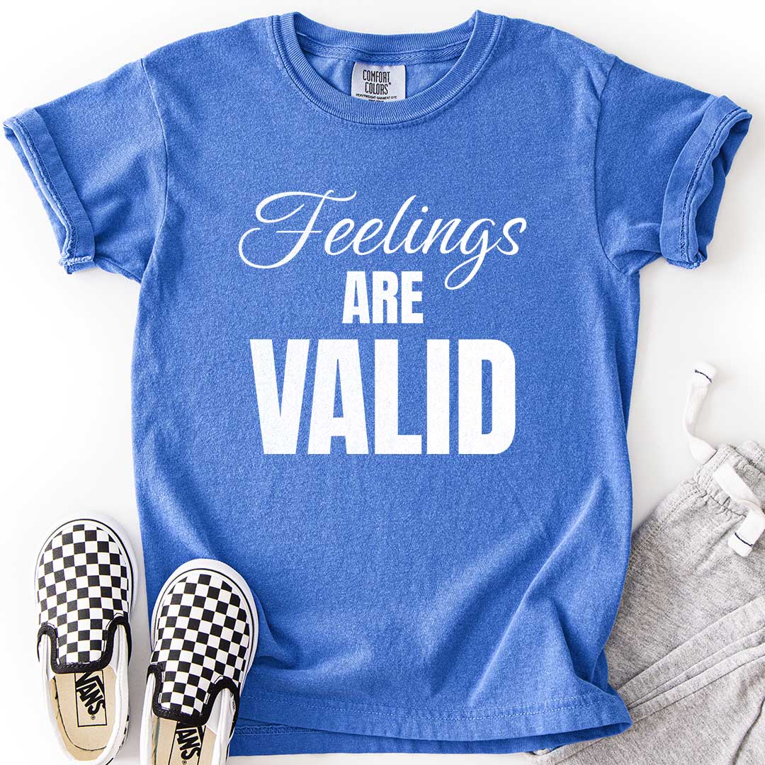 Feelings Are Valid T-Shirt for Caring Kids
