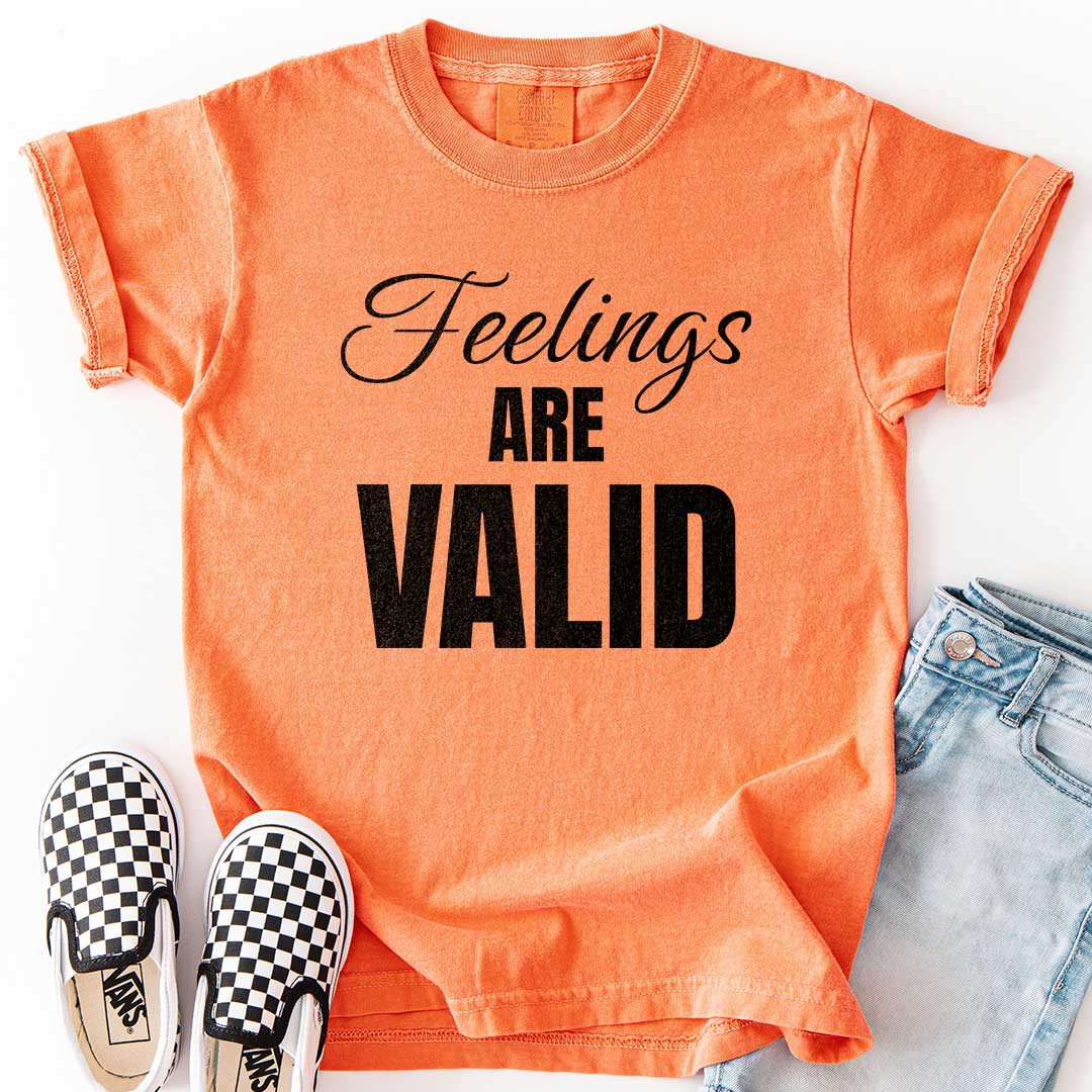Feelings Are Valid T-Shirt for Caring Kids