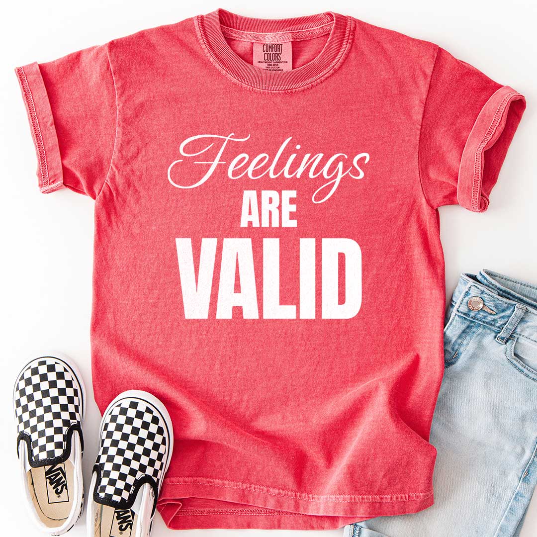Feelings Are Valid T-Shirt for Caring Kids