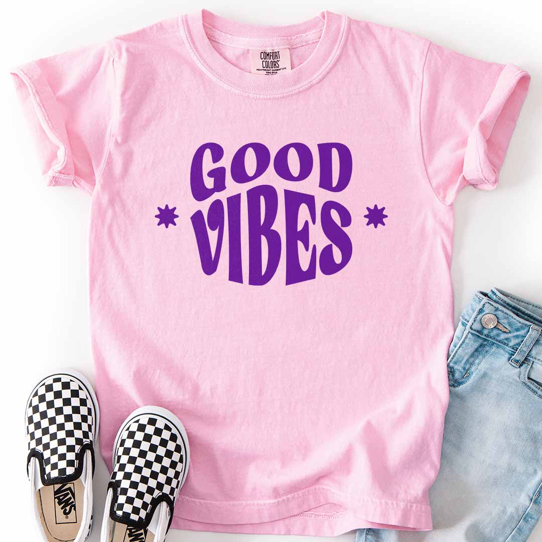 Good Vibes Youth Tee for Happy Little Trendsetters