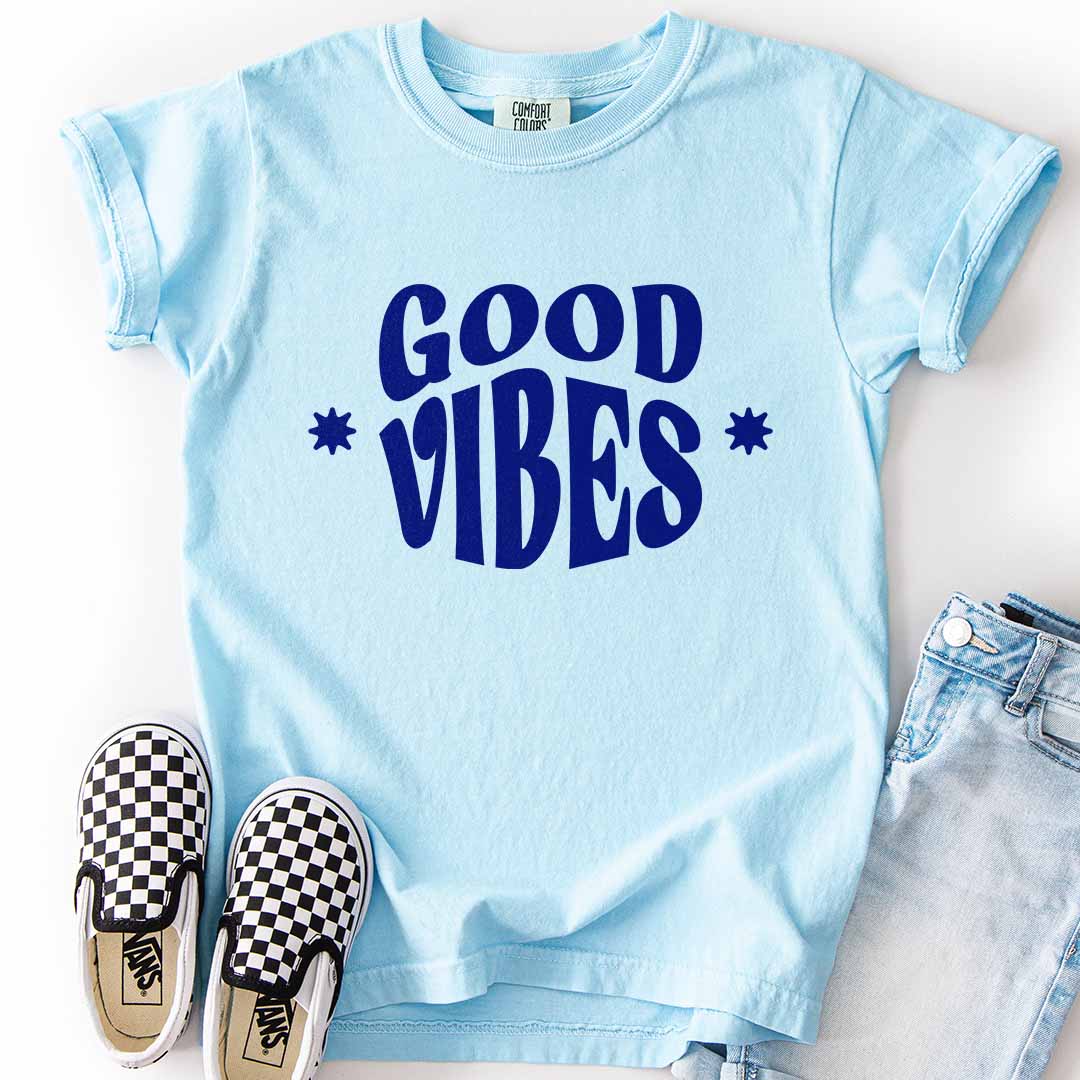 Good Vibes Youth Tee for Happy Little Trendsetters