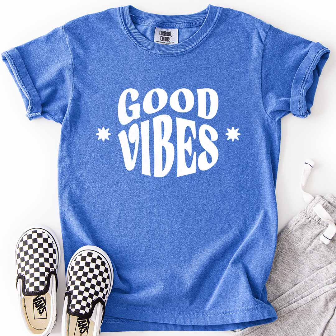 Good Vibes Youth Tee for Happy Little Trendsetters