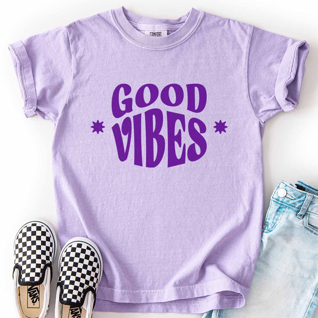 Good Vibes Youth Tee for Happy Little Trendsetters
