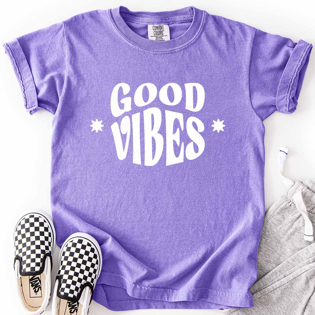 Good Vibes Youth Tee for Happy Little Trendsetters