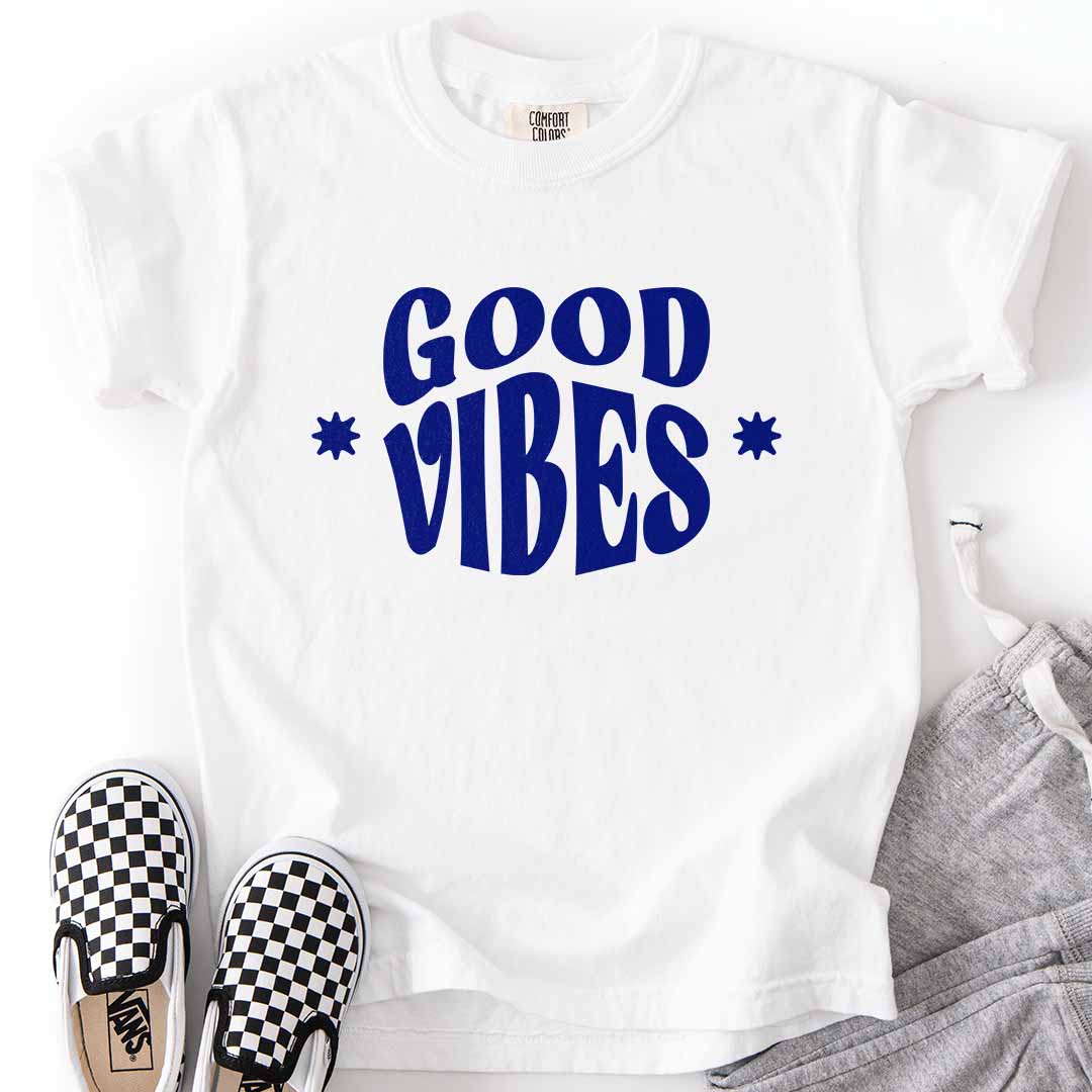 Good Vibes Youth Tee for Happy Little Trendsetters