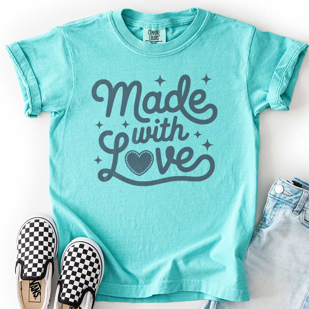 Made With Love โ Stitched Heart Youth T-Shirt