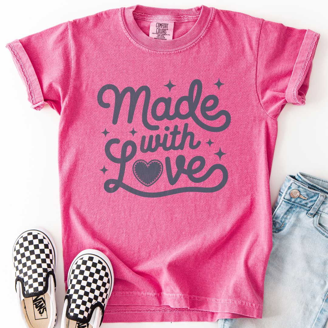 Made With Love โ Stitched Heart Youth T-Shirt
