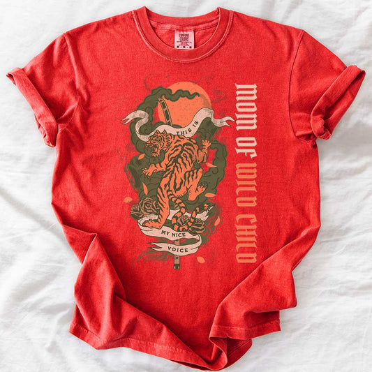 Mom of Wild Child Tiger T-Shirt