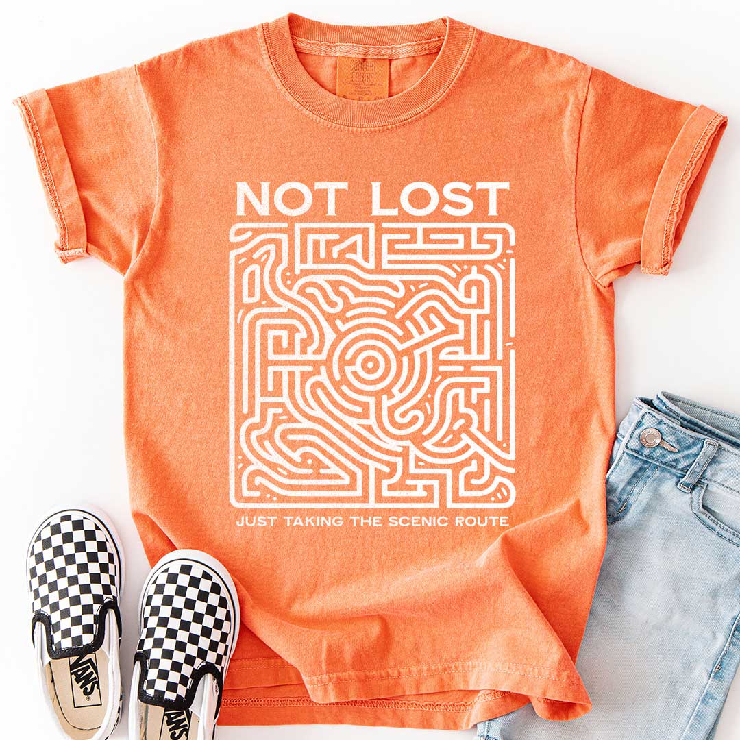 Not Lost, Just Taking the Scenic Route – Maze Adventure Youth T-Shirt