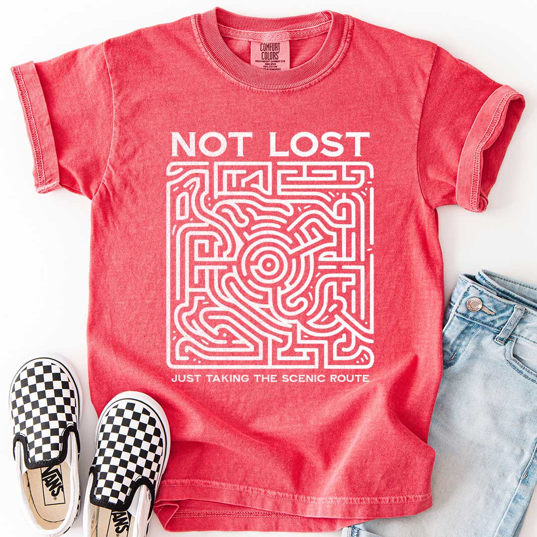Not Lost, Just Taking the Scenic Route – Maze Adventure Youth T-Shirt