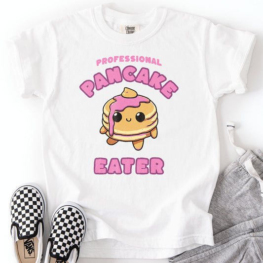 Cute Pancake Eater Youth T-Shirt