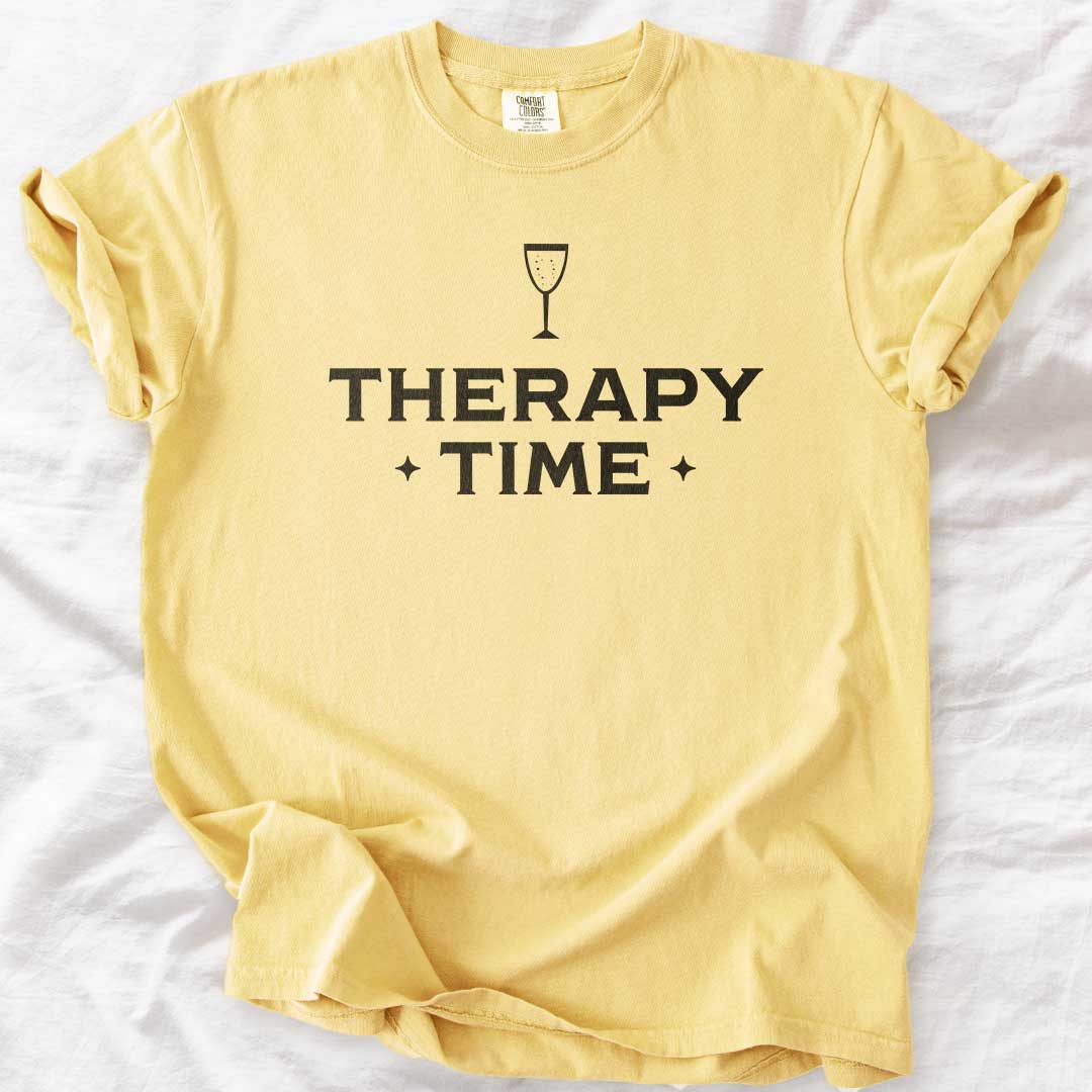 Therapy Time – Champagne Graphic Comfort Colors® T-Shirt