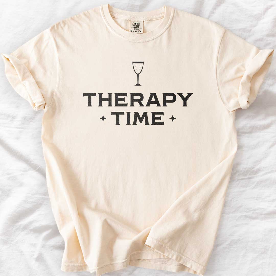 Therapy Time – Champagne Graphic Comfort Colors® T-Shirt