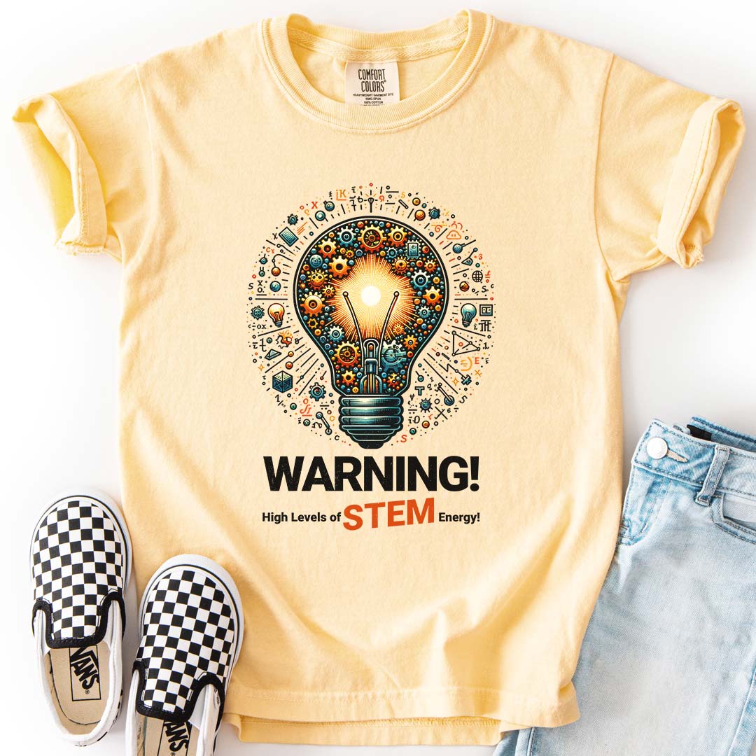 Warning: High Levels of STEM Energy – Science & Math Youth T-Shirt