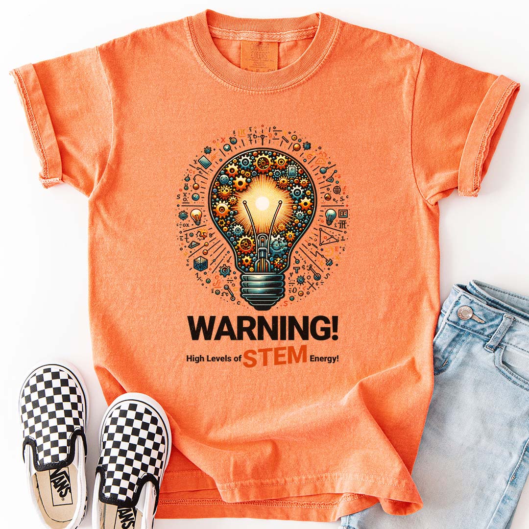 Warning: High Levels of STEM Energy – Science & Math Youth T-Shirt