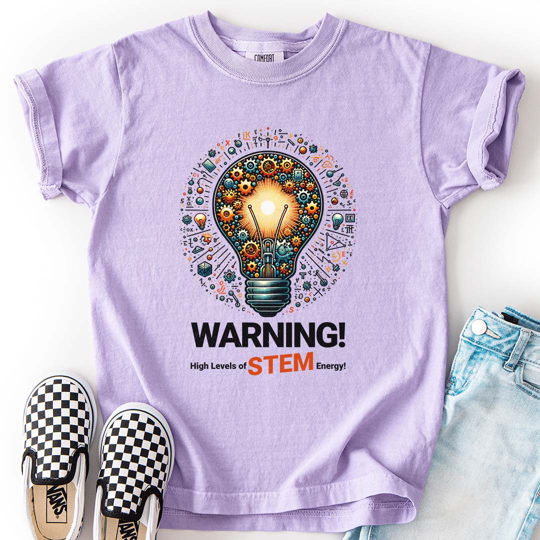 Warning: High Levels of STEM Energy – Science & Math Youth T-Shirt